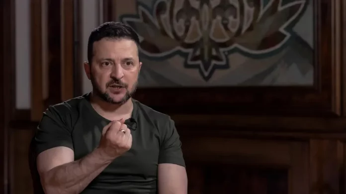 Entretien du président ukrainien Volodymyr Zelensky à l’AFP