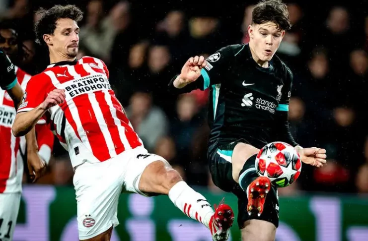 PSV Eindhoven triomphe face à Liverpool en Europe