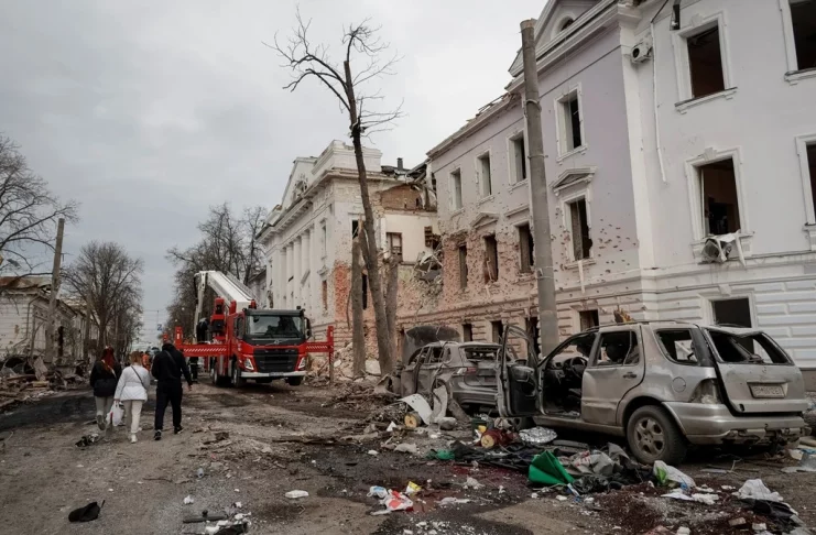 Bombardement russe à Soumy