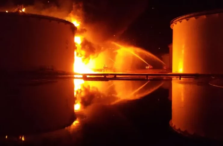 Incendie en Libye